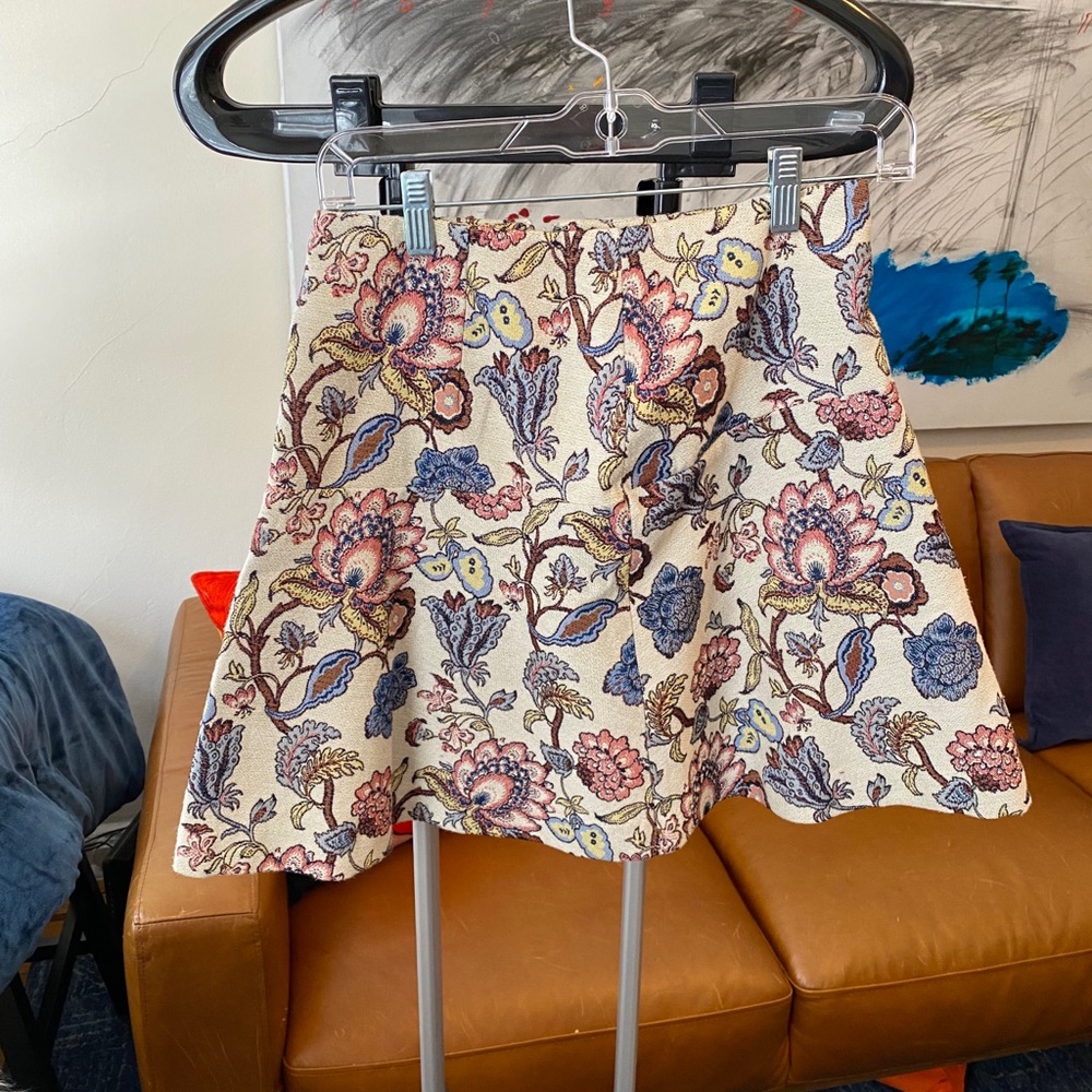 Topshop jacquard mini skirt